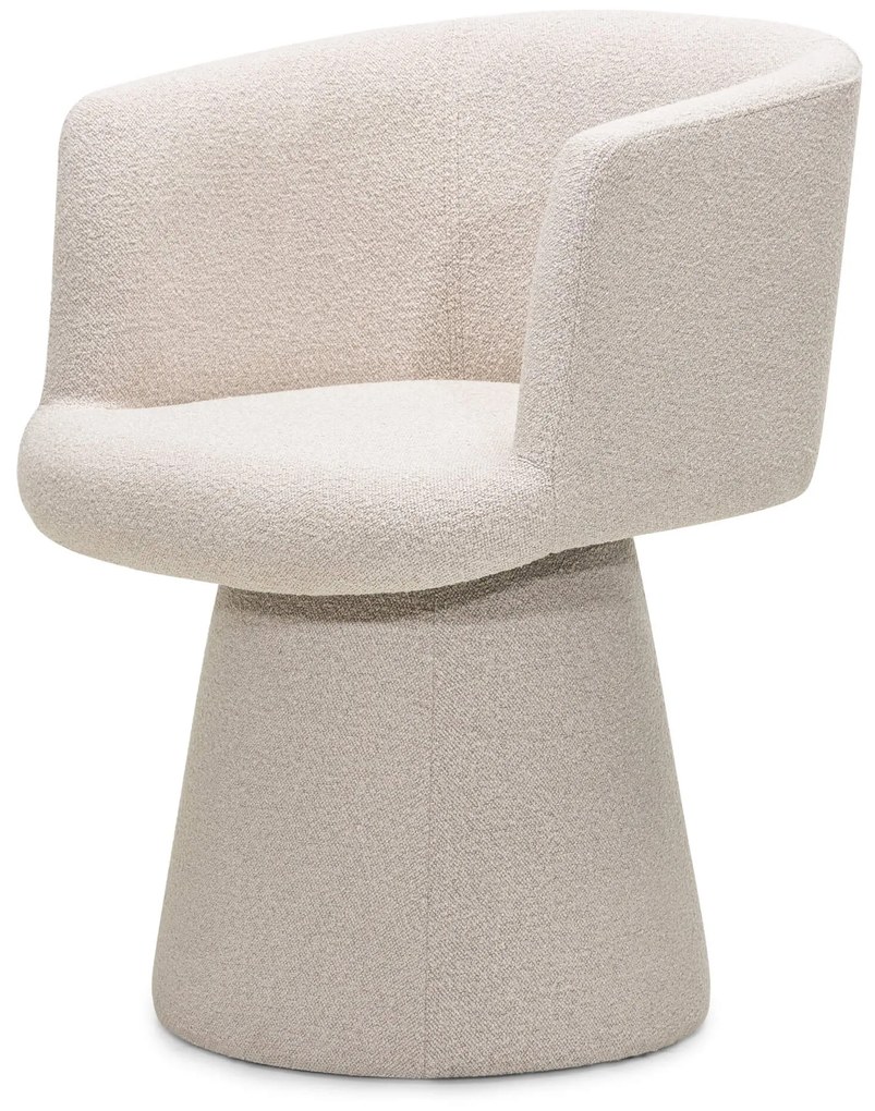 Forgatható design szék YATO, krémszínű