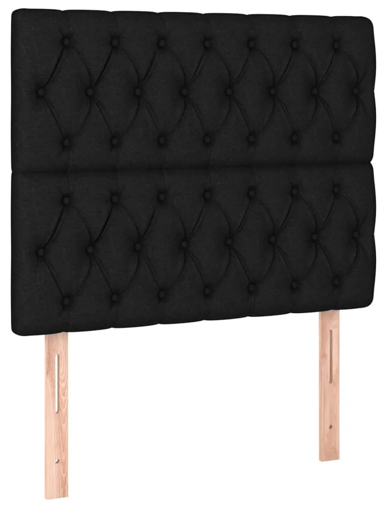 2 db fekete szövet fejtámla 100x7x78/88 cm