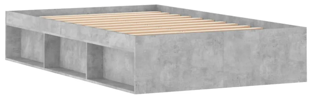 betonszürke ágykeret 120 x 200 cm