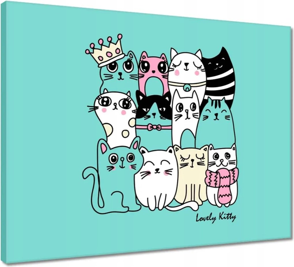 Vászonkép 50x40 Cica Cicák