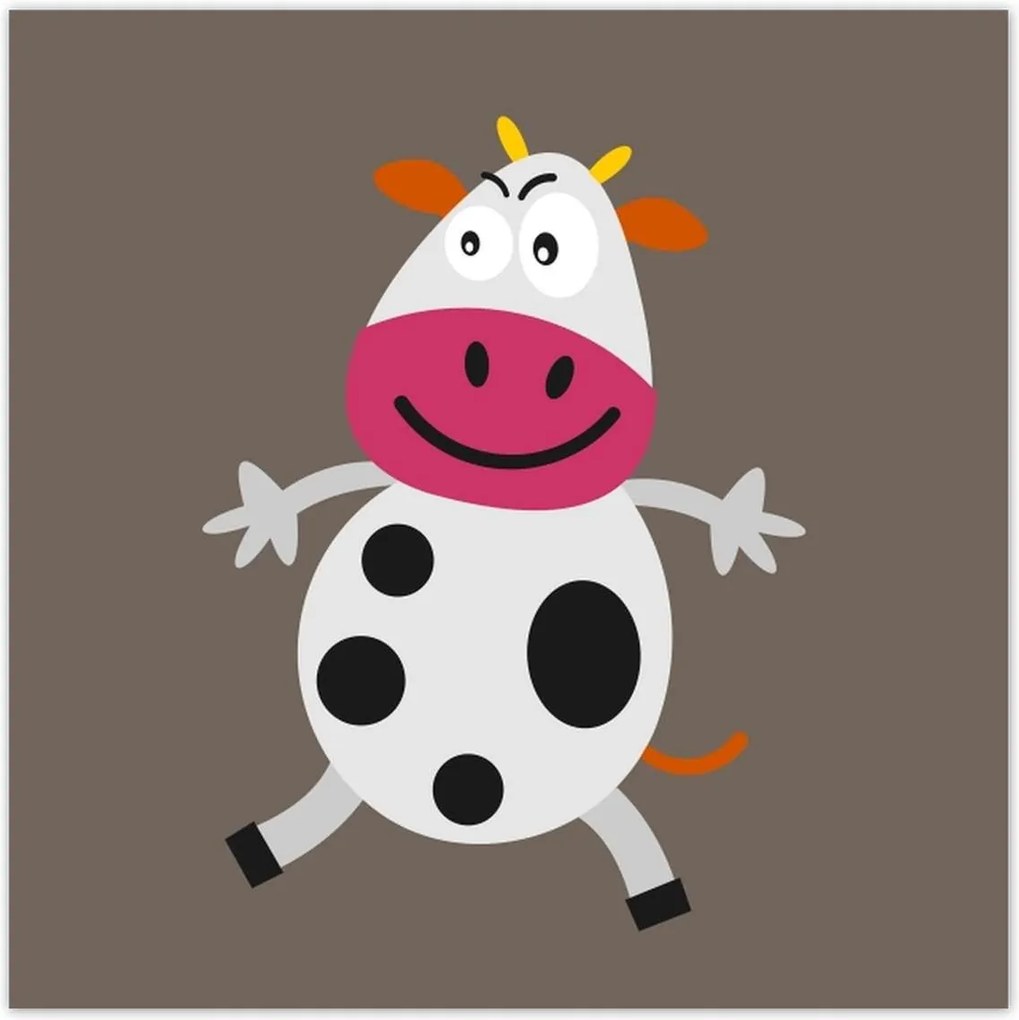 Poszterek 100x100 Vidám tehén