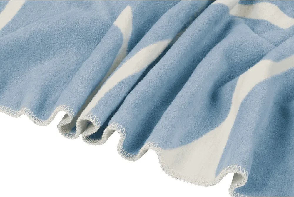 Kék-krémszínű takaró 150x200 cm Felu – noo.ma