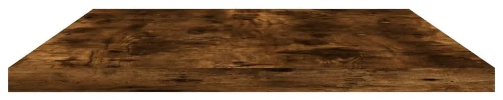 4 db füstös tölgy színű szerelt fa fali polc 60 x 20 x 1,5 cm