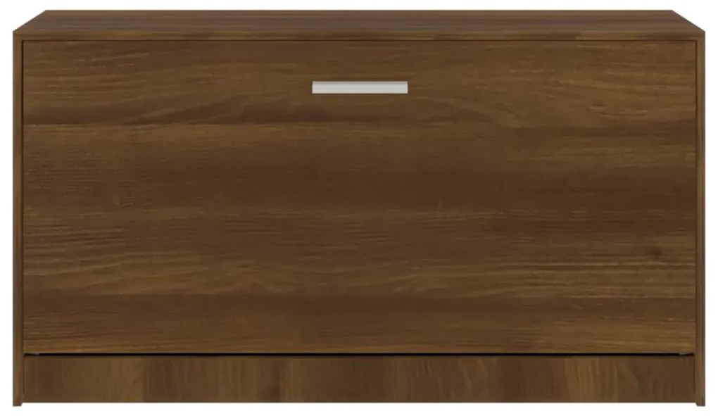 barna tölgyszínű szerelt fa cipőtároló pad 80 x 24 x 45 cm