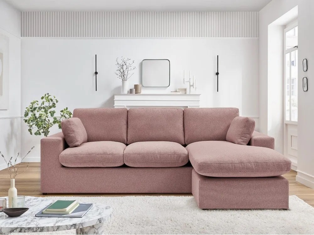 Rózsaszín sarokkanapé Belair – Bobochic Paris