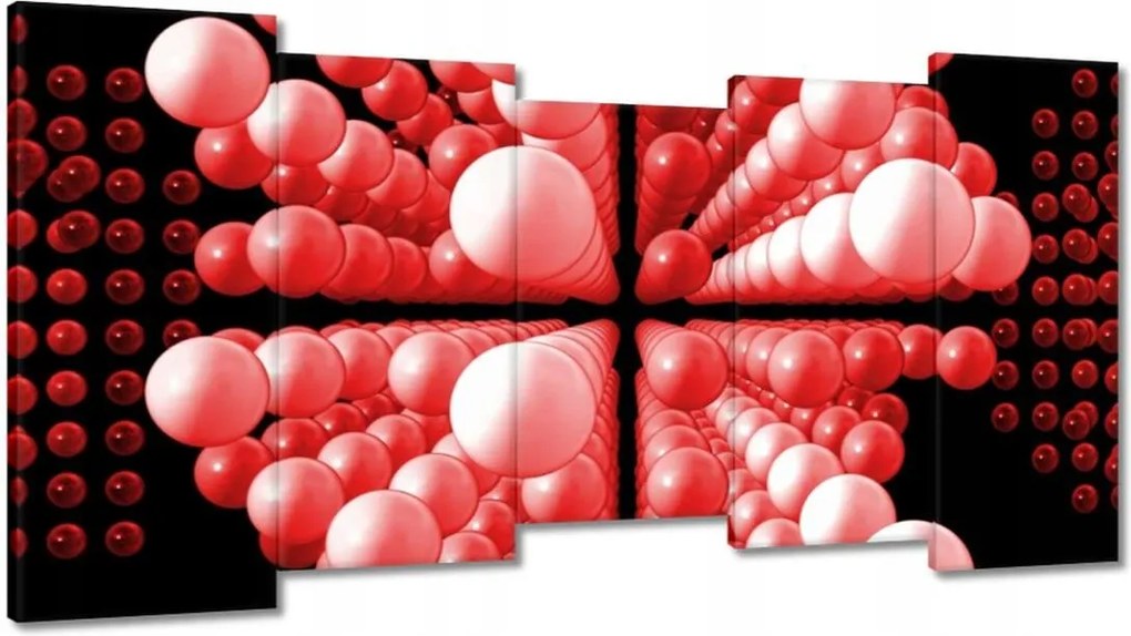Vászonkép 150x80 Piros Mátrix golyók