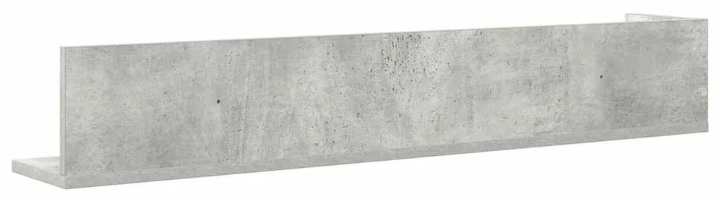2 db betonszürke szerelt fa fali polc 100 x 16,5 x 16,5 cm