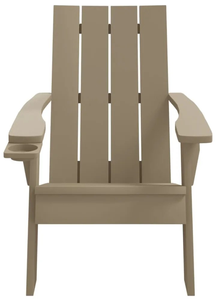 világosbarna polipropilén kerti adirondack szék 75x88,5x89,5 cm