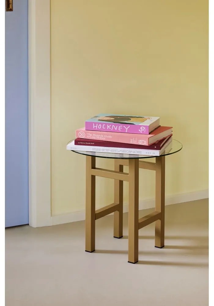 Kerek tárolóasztal üveg asztallappal ø 40 cm Elevate – Hübsch