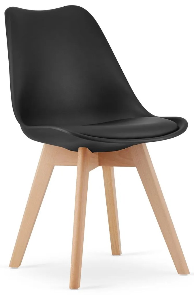 Fekete étkező szett 1 + 4, MADO ARTISAN asztal 80x80 + BALI MARK fekete szék