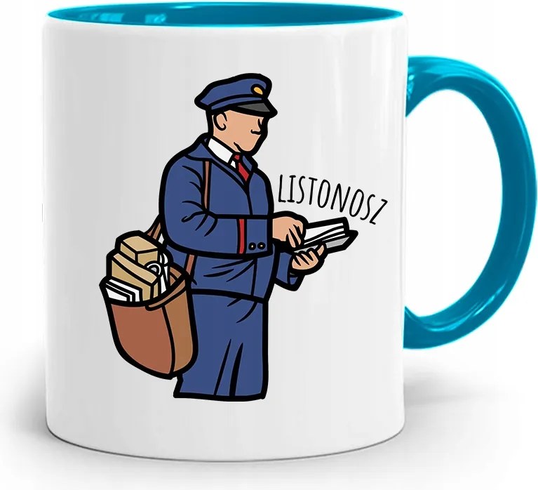 Kék Bögre Ajándék Postásnak Legjobb nyomott mintával