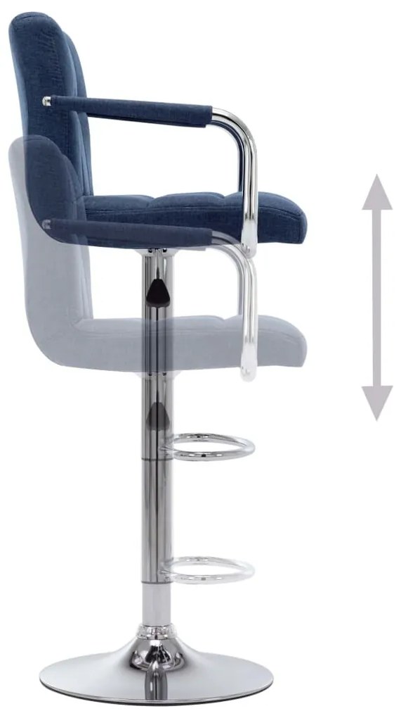 2 db kék szövet bárszék