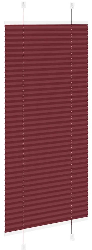 pliszírozott redőny Bordeaux piros 65x150 cm szövetszélesség