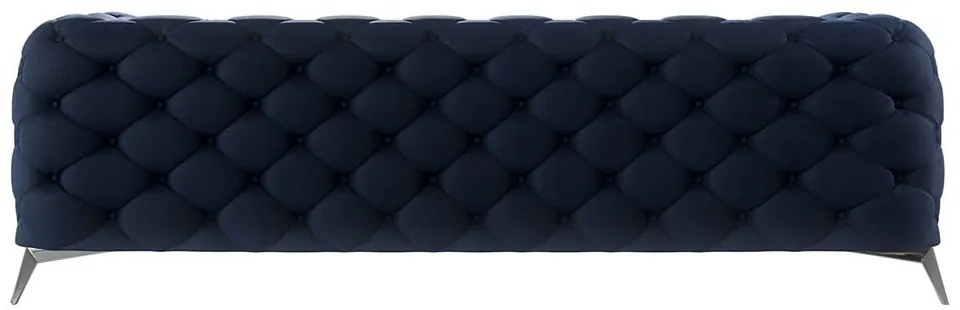 Sötétkék bársony kanapé 243 cm Chelsea – Ropez