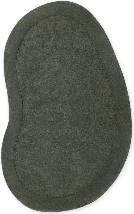 Sötétzöld kézi szövésű gyapjúkeverék szőnyeg 125x200 cm Kari Organic – Villeroy&amp;Boch