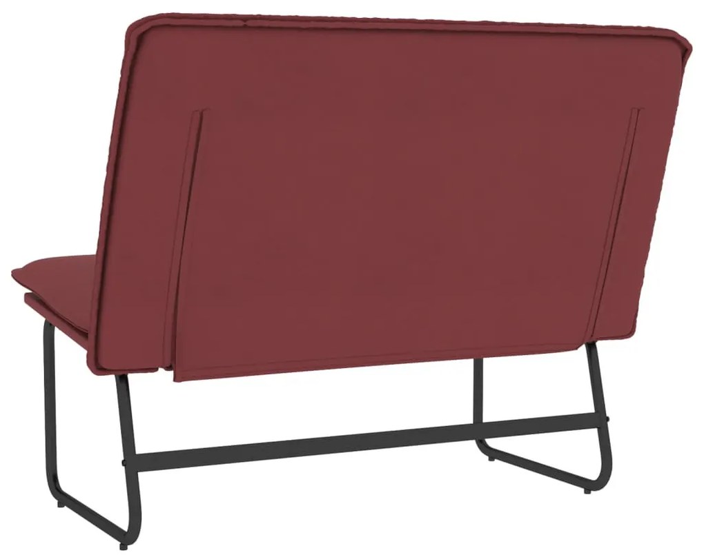 vidaXL bordó műbőr pad 100 x 75 x 76 cm