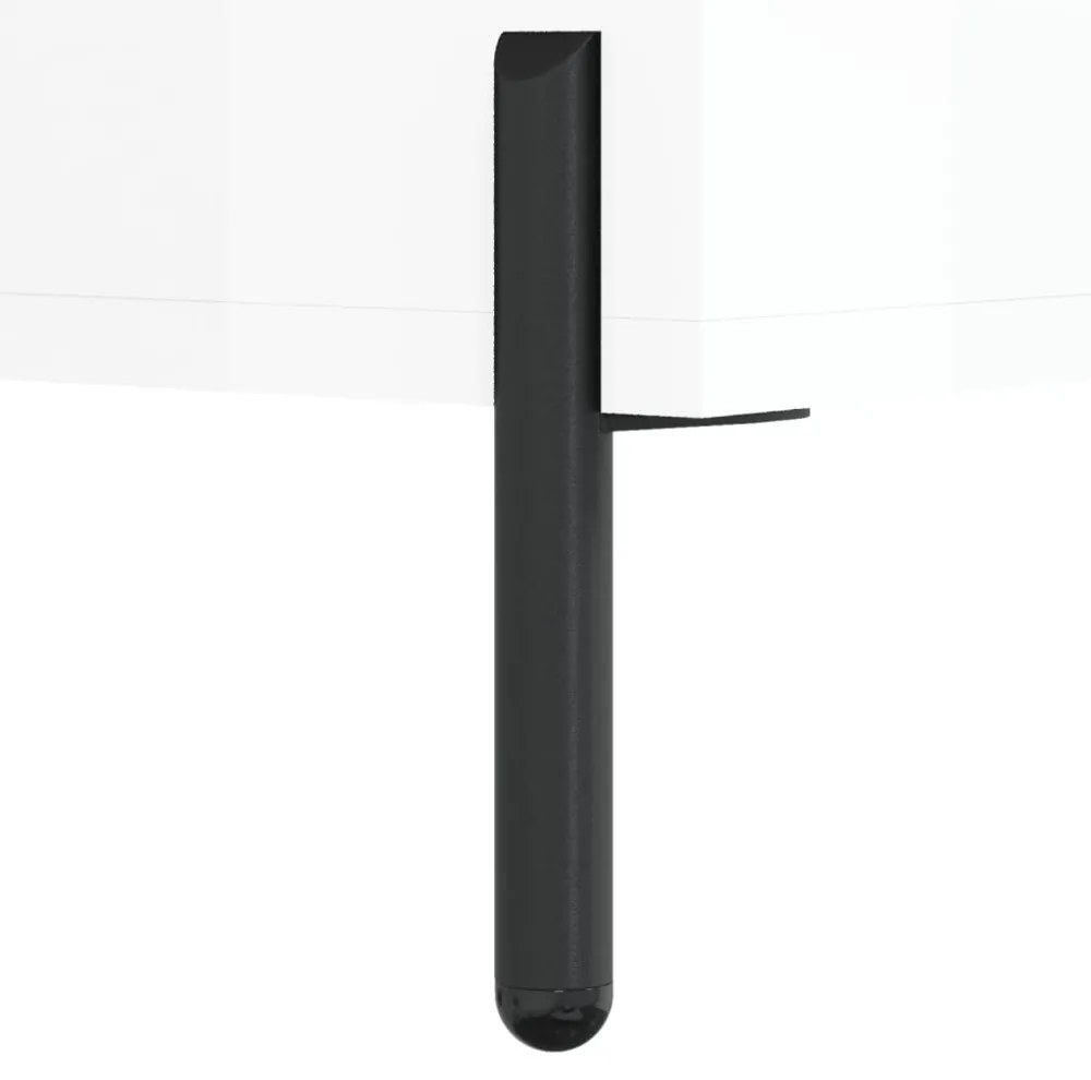 fehér magasfényű szerelt fa TV-szekrény 80x36x50 cm