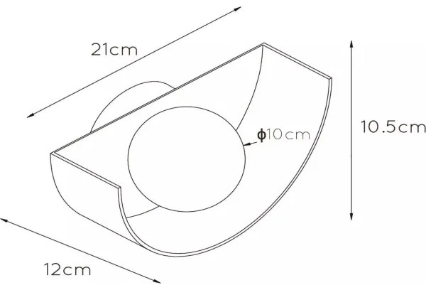 Lucide 45201/01/33 - Fali lámpa BENNI 1xG9/28W/230V