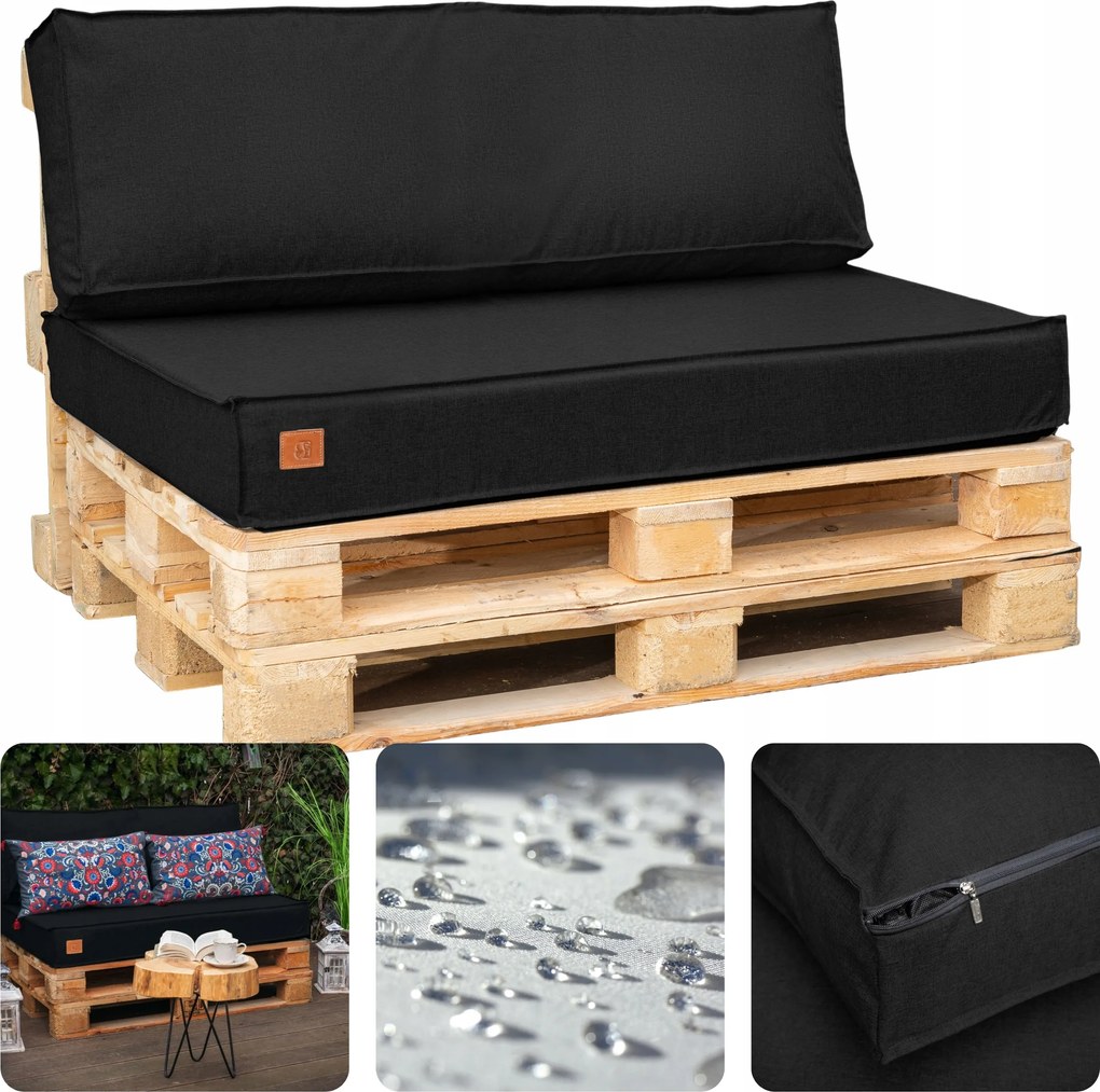 Kerti párnák Szett euro raklap bútor párna Vízálló 120x80x15