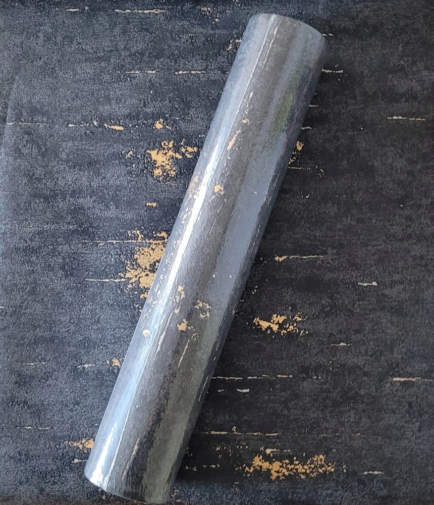 Vinyl tapéta Grandeco A61208 53 cm x 10,05 m fekete-arany