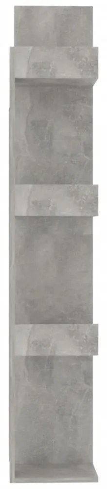 betonszürke szerelt fa könyvszekrény 48 x 25,5 x 140 cm