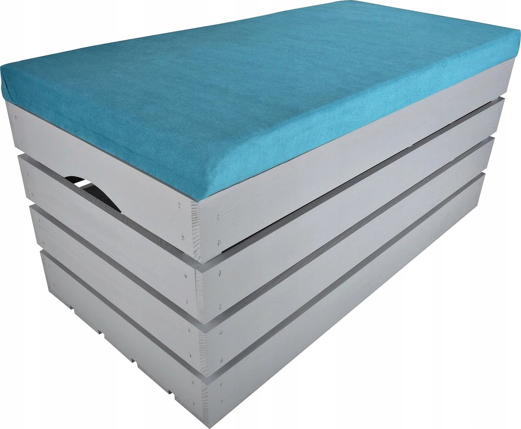 Fa Puff Kárpitozott Tároló Doboz Fenyő