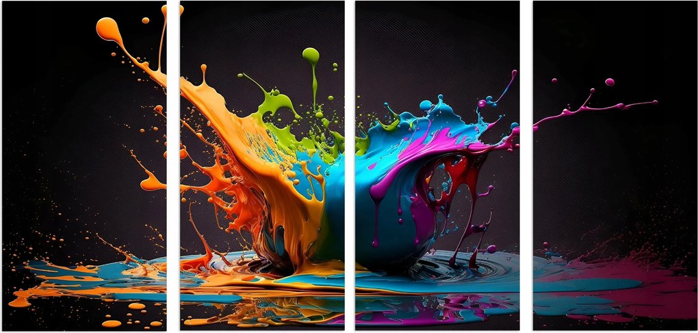 Vászonkép Dekoráció XXL falra a szobába Színes festék 60x120