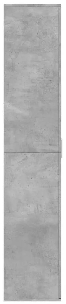 betonszürke szerelt fa magasszekrény 80 x 35 x 180 cm