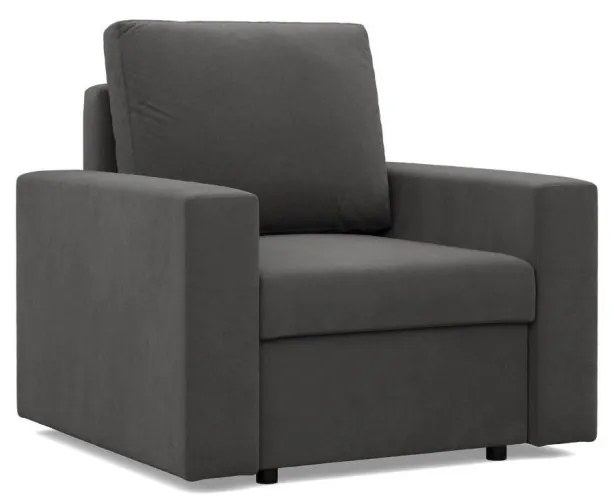 Zeus fotel, egyenes kartámasz, szövet anyag, hab töltet, szürke