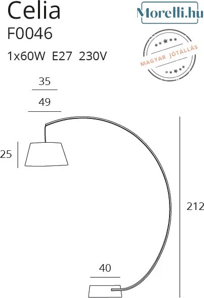 Állólámpa Fekete MAXLIGHT F0046
