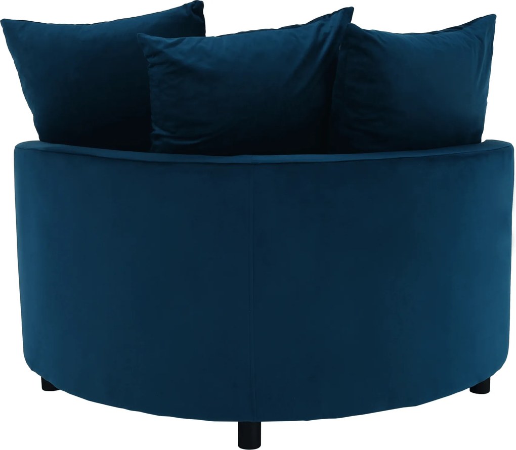 Kerek fotel, Velvet szövet kék, SALOTO