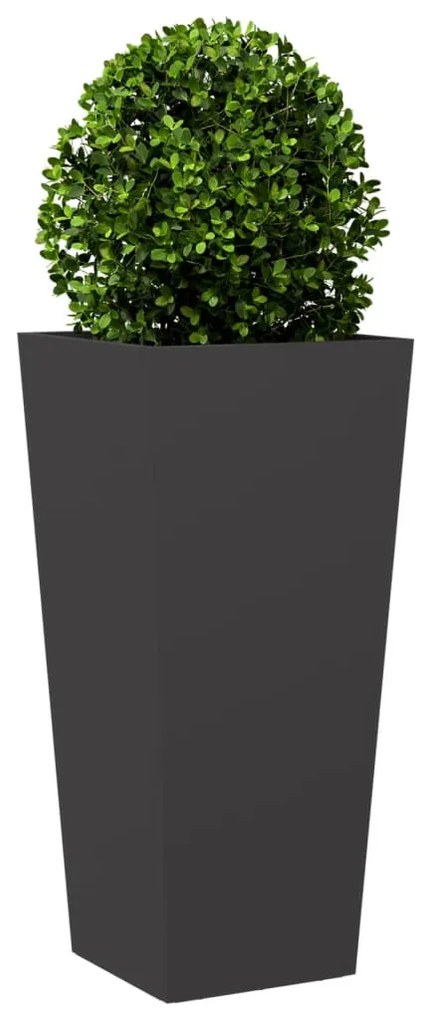 vidaXL 2 db fekete acél kerti növénytartó 35 x 35 x 75 cm