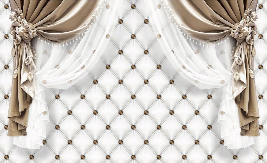 Flizelin fotótapéta Elegáns függönyök és textil fal 200x140 +ragasztó