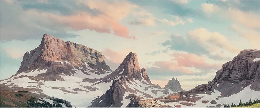 Flizelina Dekoratív Fotótapéta Hálószobába Hegyi panoráma 250x104 Ragasztó