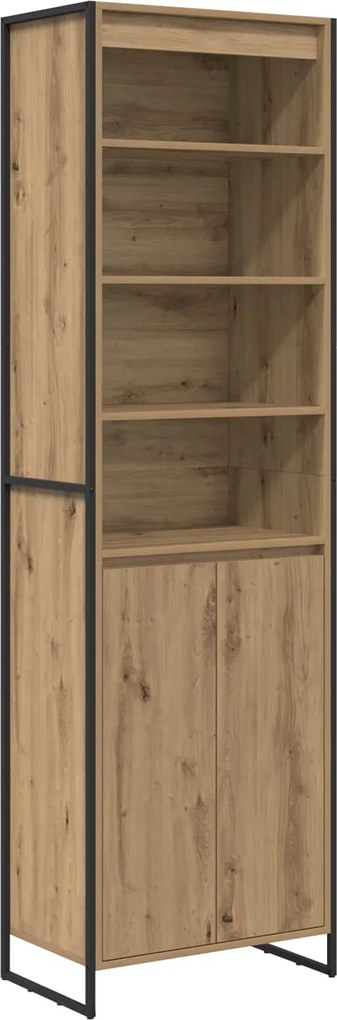 vidaXL Magas szekrények 2 pcs Művészi tölgy 60 x 36 x 200 cm Faanyag