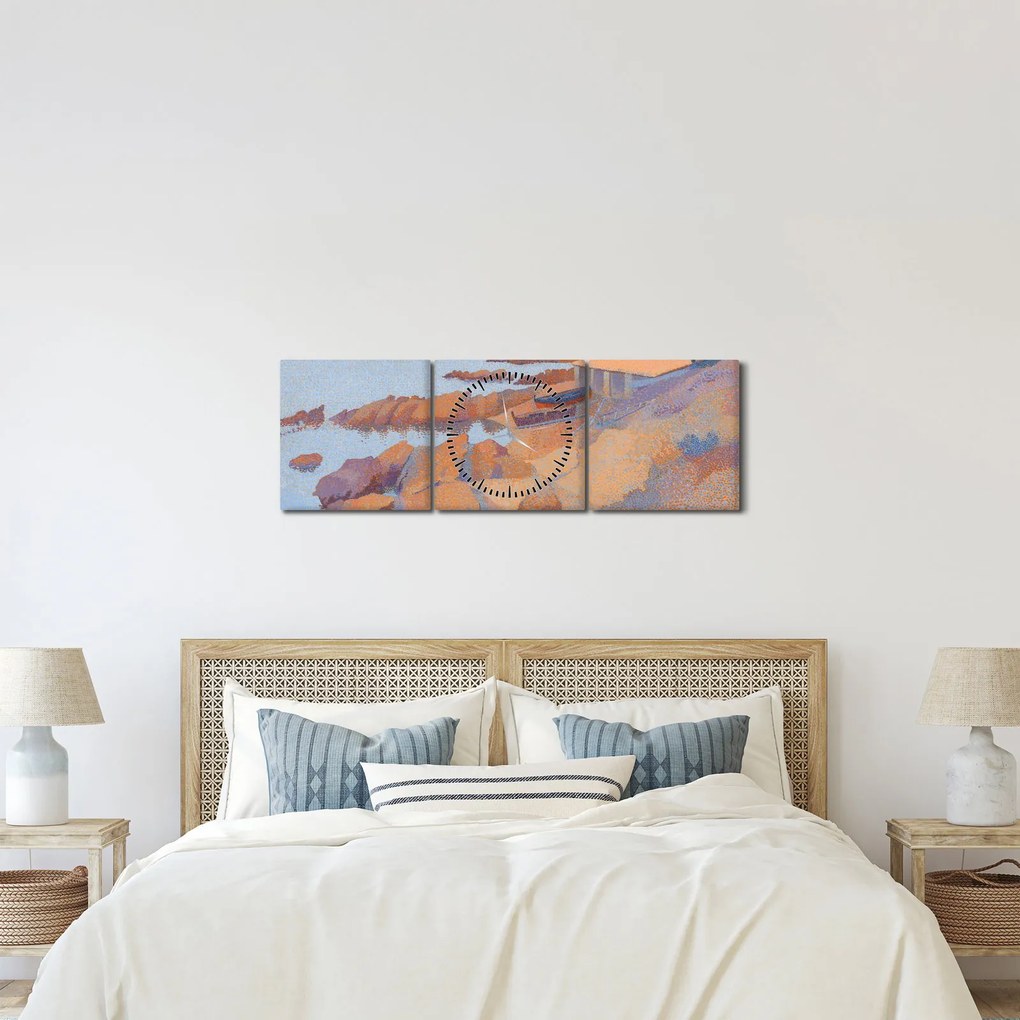 Kép - Henri Edmond Cross, Calanque des Antibois, reprodukciók (órával) (90x30 cm)