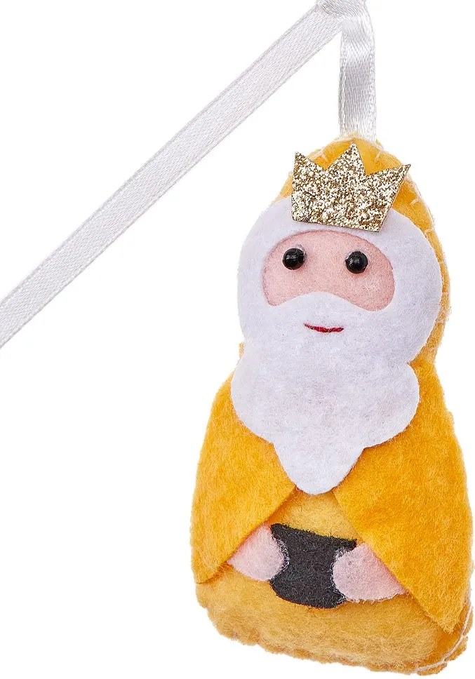 X-MAS girland, filc betlehemi figurák 120 cm