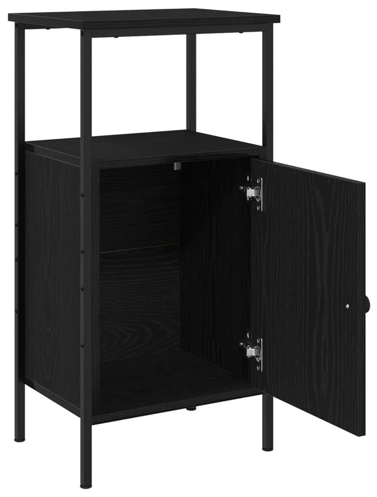 Éjjeli szekrények 2 db Fekete tölgy 41x31x80 cm MDF