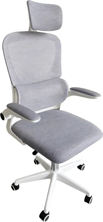 Irodai szék, szürke/fehér, FERIS