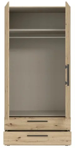 MARO gardróbszekrény 100x213 cm, artisan tölgy
