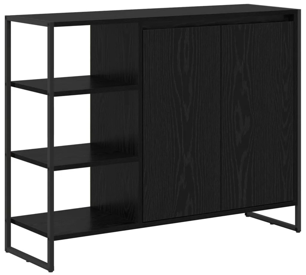 Oldalsó szekrény Fekete tölgy 96.5 x 30 x 75 cm Faanyag