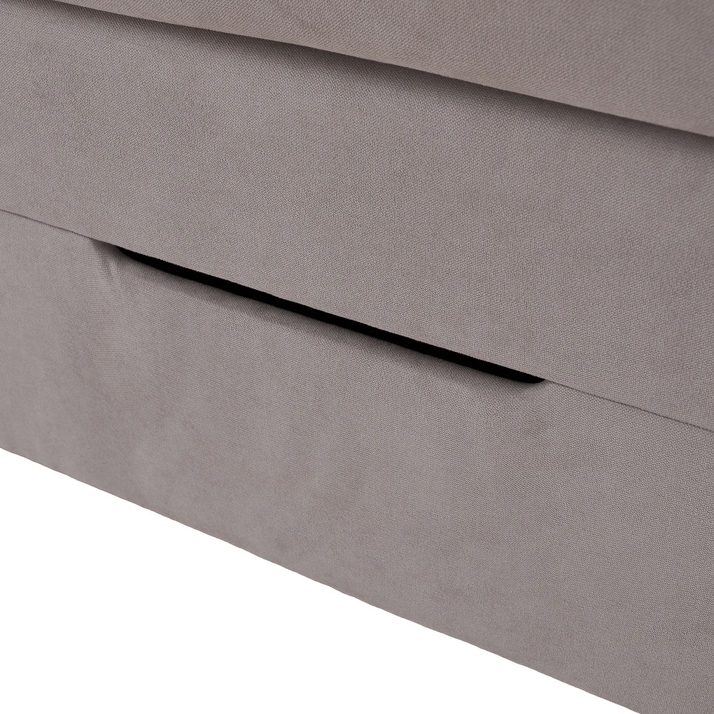 Boxspring ágy, 200x200, szürkésbarna Taupe, APRIL