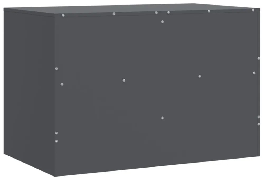 antracitszürke acél TV-szekrény 67 x 39 x 44 cm