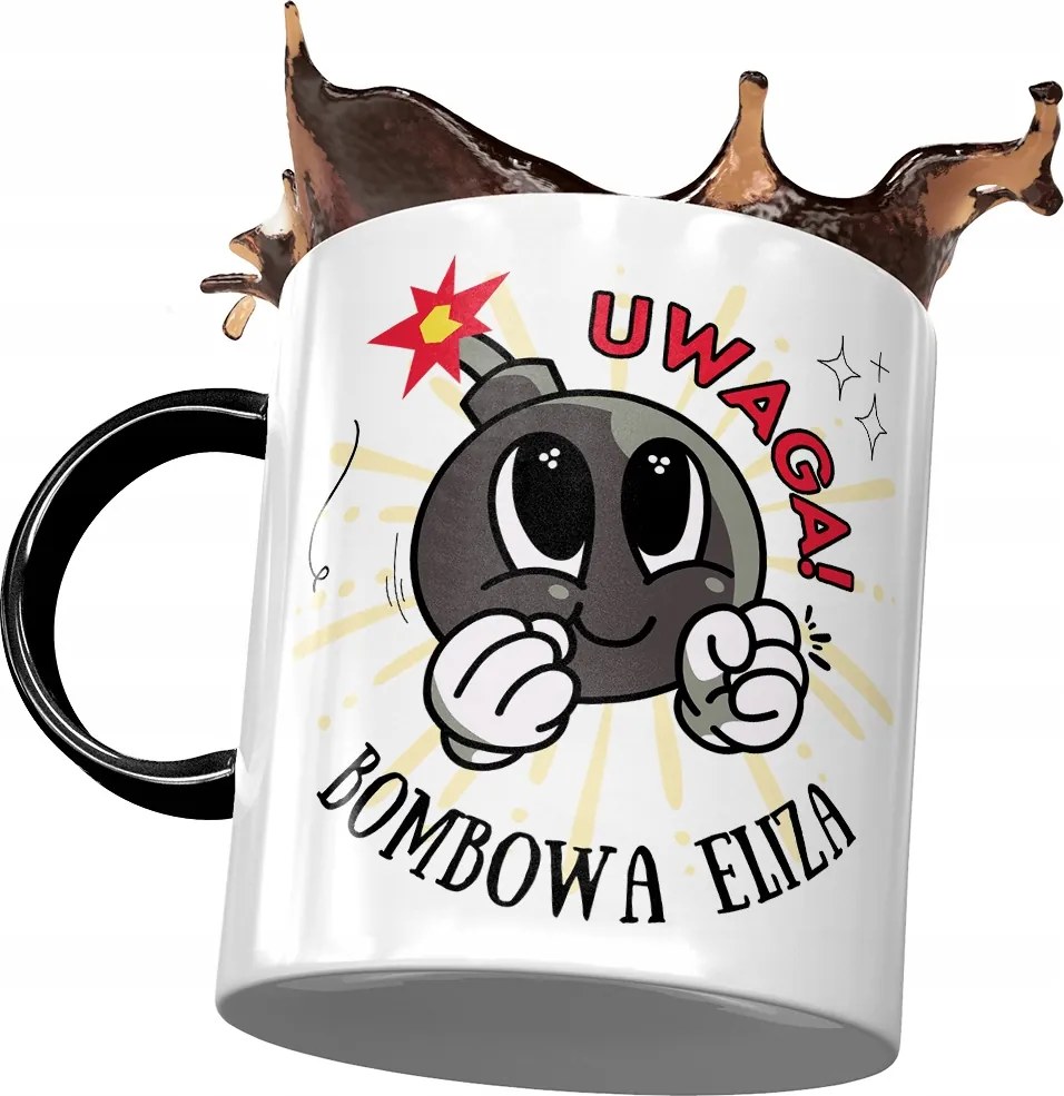 Fekete Bögre Eliza Barátnőknek Ajándék Nyomtatott Fotóval