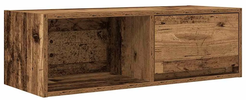 antik fa színű szerelt fa TV-szekrény 80x31x25,5 cm