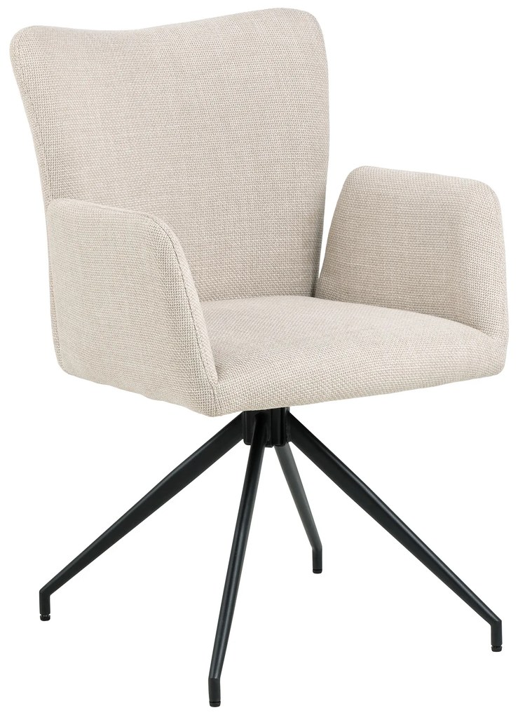 MAZZONI EXPORT SARETTA Beige (Basel 24 szövet) - MODERN KÁRPITOZOTT FORGÓSZÉK NAPPALIBA/ÉTKEZŐBE/LOFT IRODÁBA
