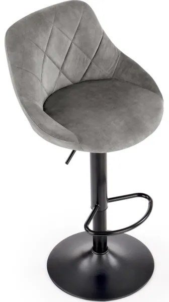 Bárszék 106x47 cm szürke/fekete