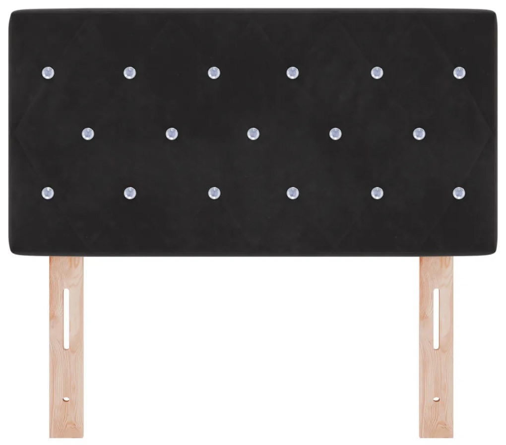 LED Fejtámla LED -es lámpákkal Argyle Fekete 80 cm Bársony