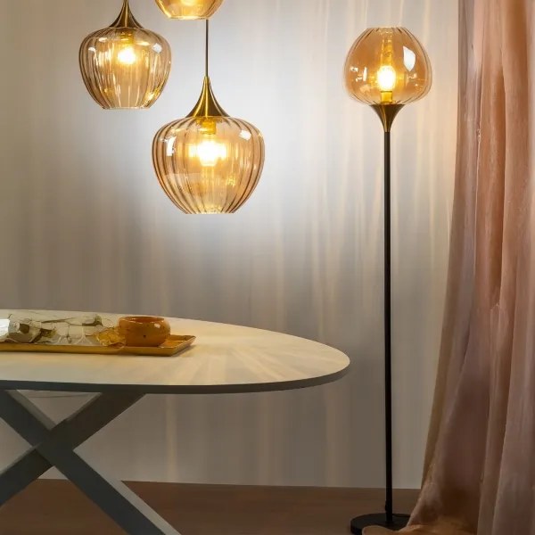 ONLI - Állólámpa ELIDE 1xE27/15W/230V fekete/réz