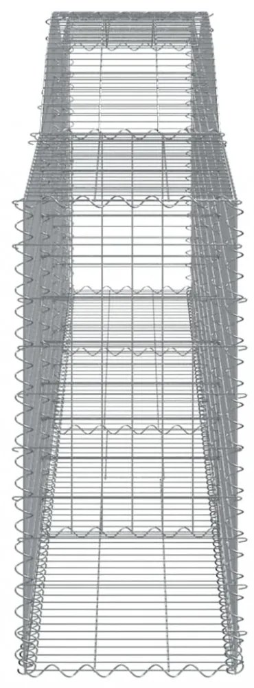 vidaXL 5 db íves horganyzott vas gabion kosár 400x50x100/120 cm
